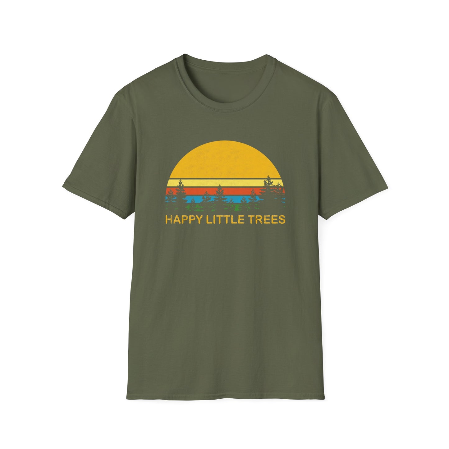 Happy Little Trees Bob Style Vintage Hiking and Camping