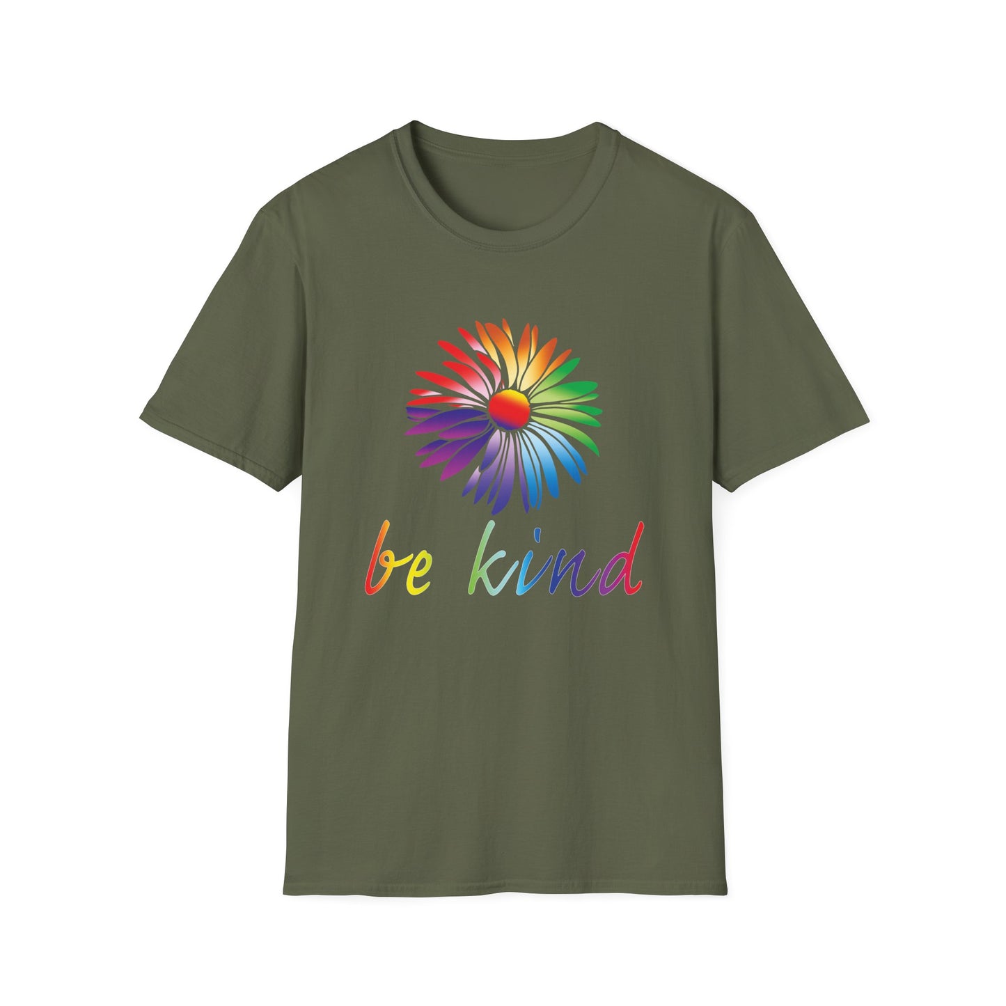 Be Kind Beautiful Large Flower Motivational Design