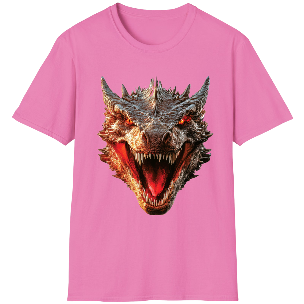 Ferocious Sharp Teeth Dragon Fire Eyes Fantasy