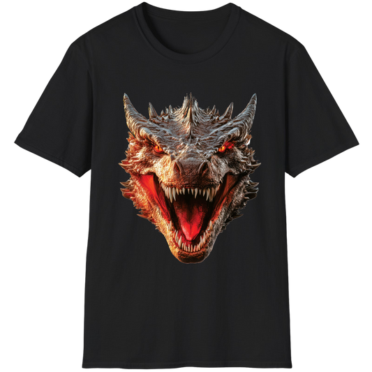 Ferocious Sharp Teeth Dragon Fire Eyes Fantasy