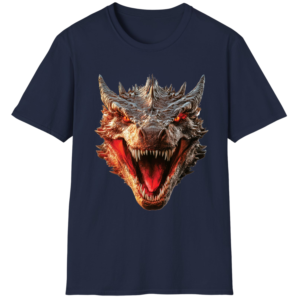 Ferocious Sharp Teeth Dragon Fire Eyes Fantasy