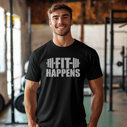 Fit Happens Funny Fitness Gym Workout Quote